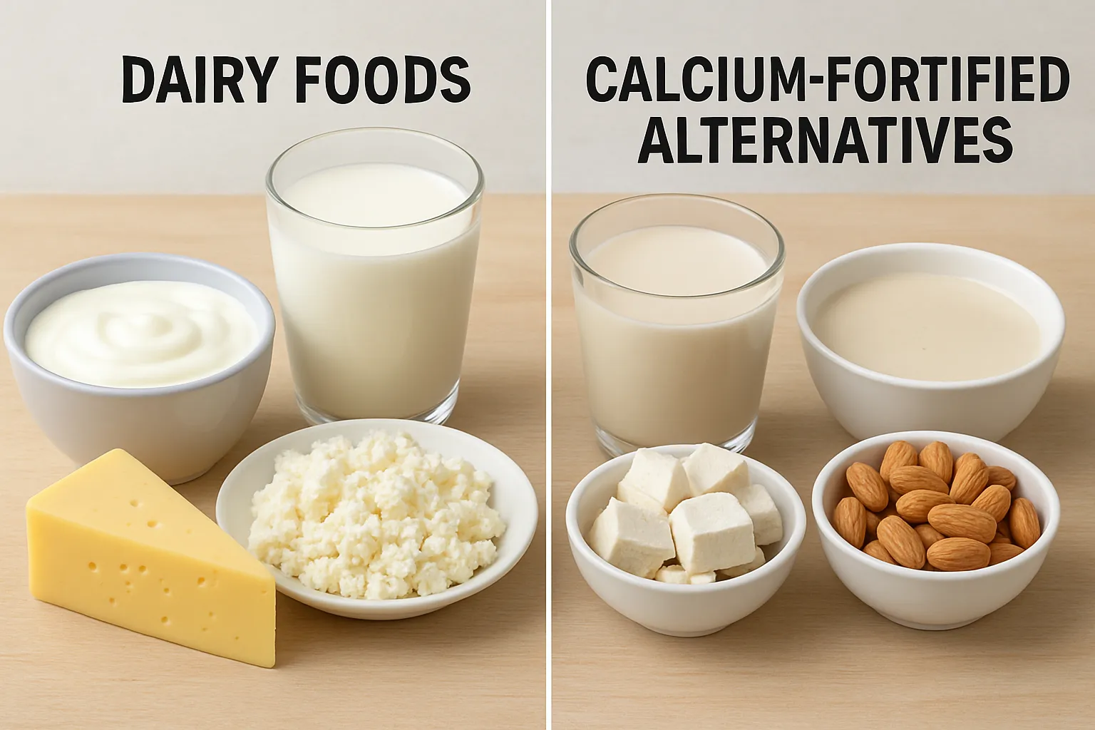 Calcium and vitamin D alternatives for people reducing dairy