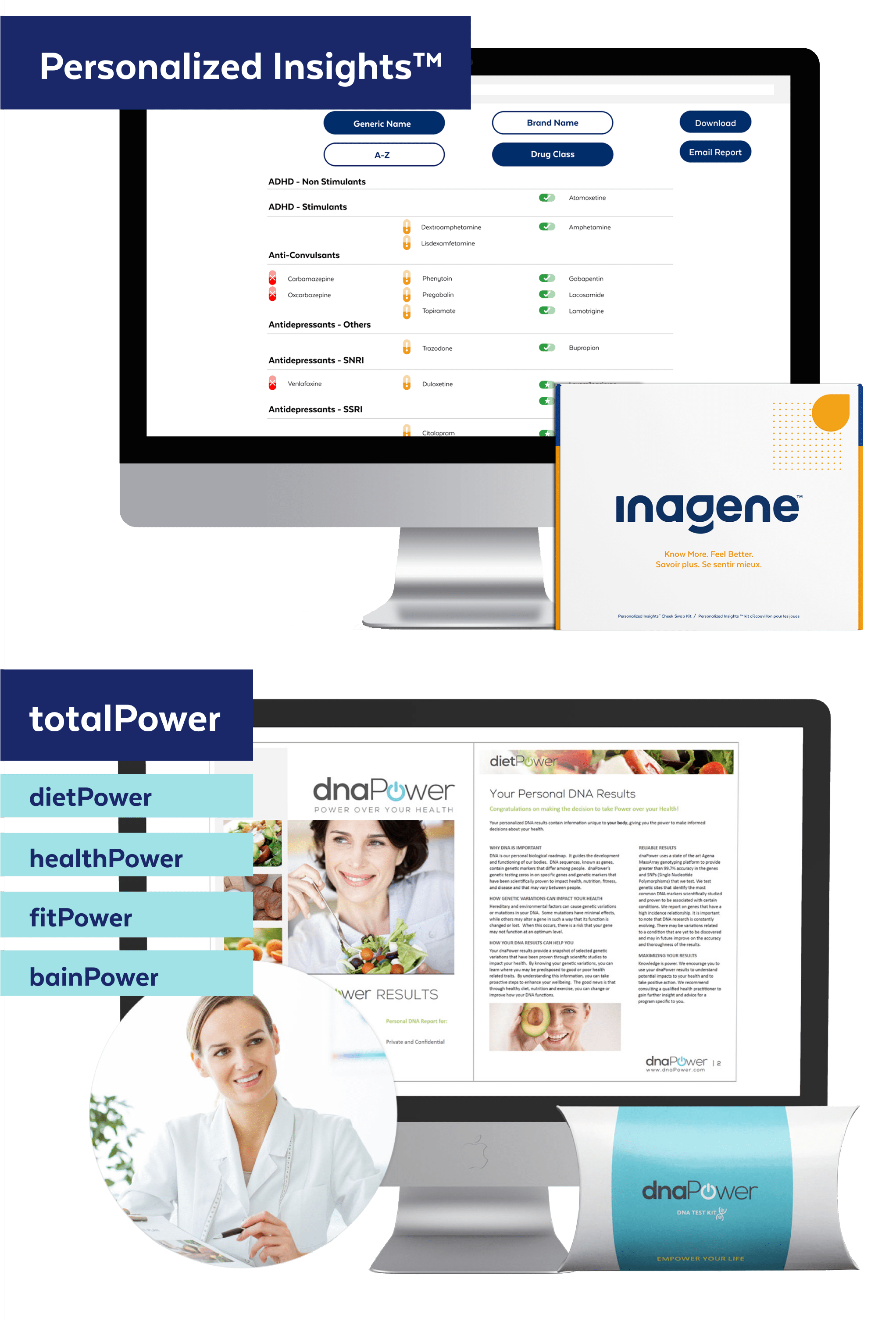 dnaPower and Inagene products