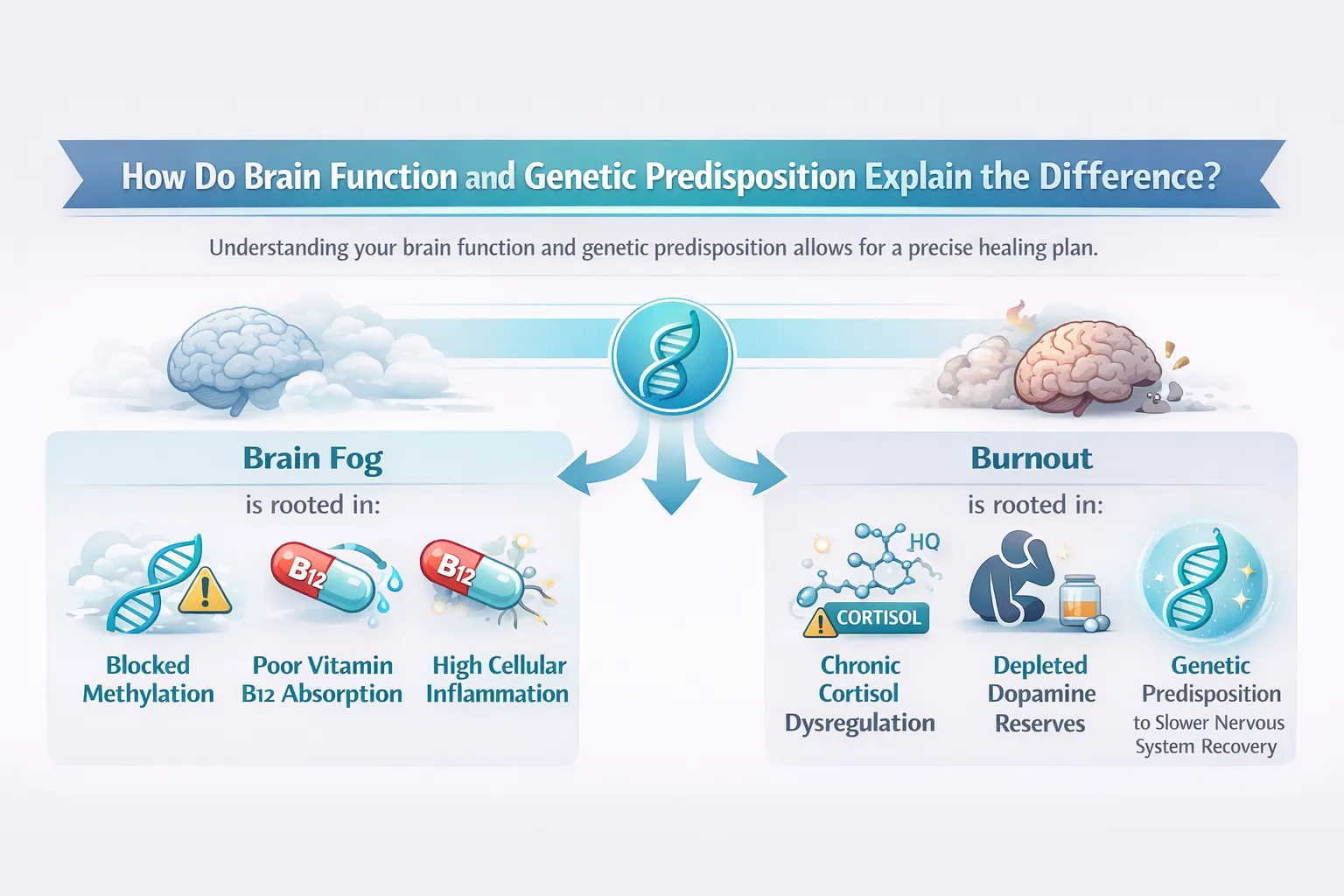 How Do Brain Function and Genetic Predisposition Explain the Difference